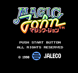 Magic John title screen for Famicom